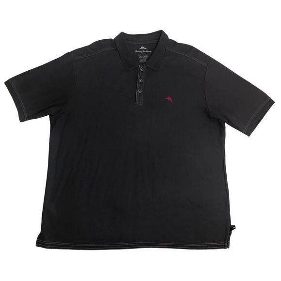Tommy Bahama Collared Polo Gray 2XL Supima Cotton Short Sleeve XXL FLAWED - Picture 1 of 8